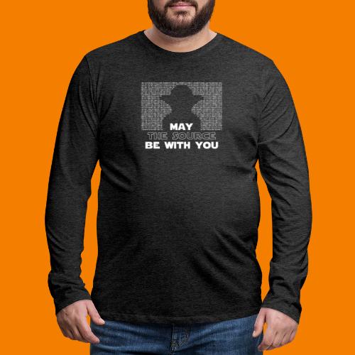 May the source be with you - Långärmad premium-T-shirt herr