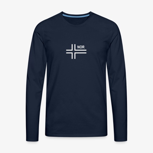 Norsk taktisk flagga Norge - NOR (negativ) - Långärmad premium-T-shirt herr