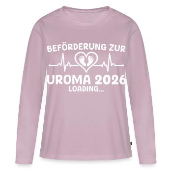 Werdende Uroma 2026 loading - Urgroßmutter - Frauen Premium Bio Langarmshirt - Altrosa - Vorne - Julia (174cm)