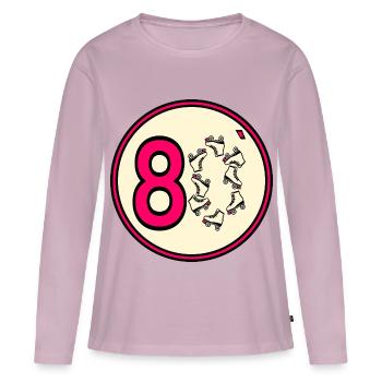 Eighties 80s Roller Skates - Women's Premium Organic Long Sleeve Shirt - dusky pink - Front - Julia (174cm)