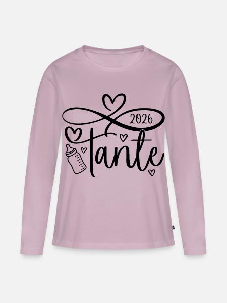 Tante 2026 - Frauen Premium Bio Langarmshirt - Altrosa
