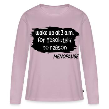 Schlaflose Frauen in den Wechseljahren - Frauen Premium Bio Langarmshirt - Altrosa - Vorne - Julia (174cm)