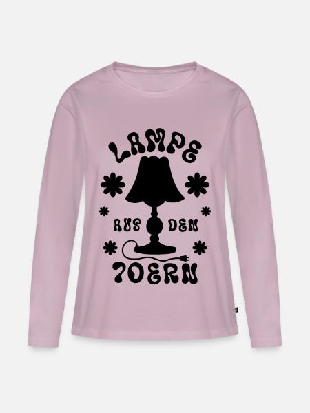 Lampe aus den 70ern - Frauen Premium Bio Langarmshirt - Altrosa
