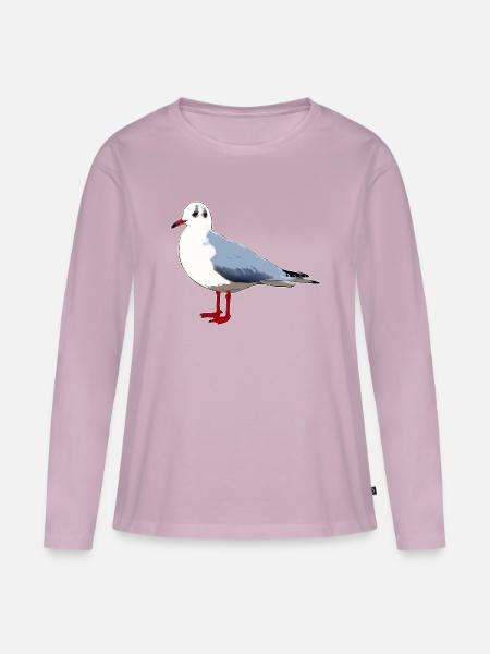 Möwe - Frauen Premium Bio Langarmshirt - Altrosa