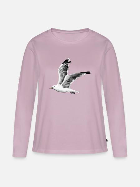 Möwe - Frauen Premium Bio Langarmshirt - Altrosa