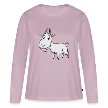 Ziege Niedlich - Frauen Premium Bio Langarmshirt - Altrosa - Vorne - Julia (174cm)