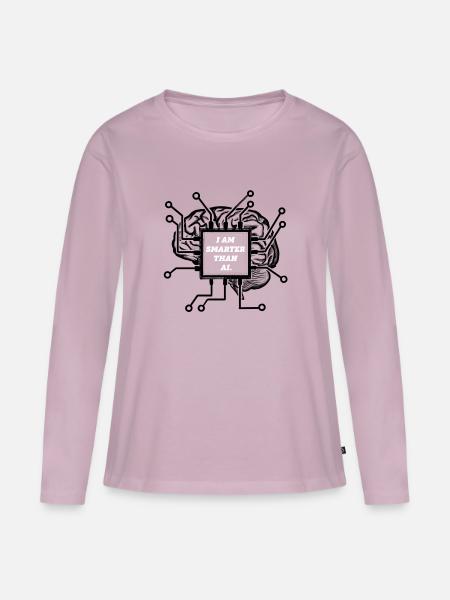 I Am Smarter Than AI - Frauen Premium Bio Langarmshirt - Altrosa