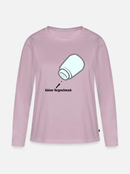 kleiner Vorgeschmack - Frauen Premium Bio Langarmshirt - Altrosa