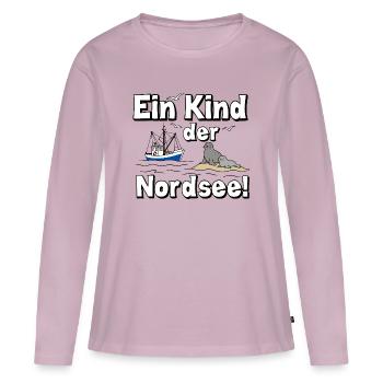 Ein Kind der Nordsee Robben - Frauen Premium Bio Langarmshirt - Altrosa - Vorne - Julia (174cm)