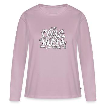 Graffiti d’écriture de Cool Mom - T-shirt manches longues Premium bio Femme - rose poudré - Devant - Julia (174cm)