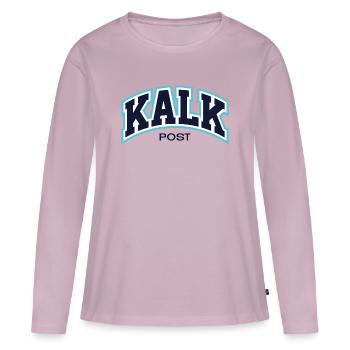 KalkPost3 - T-shirt manches longues Premium bio Femme - rose poudré - Devant - Julia (174cm)