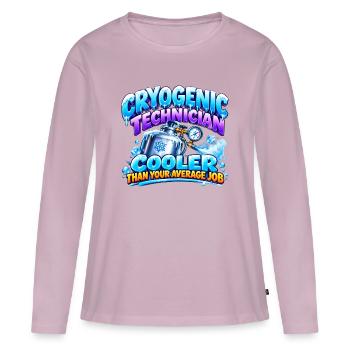 Kryogener Techniker – Kühler als der durchschnittliche Jo - Frauen Premium Bio Langarmshirt - Altrosa - Vorne - Julia (174cm)