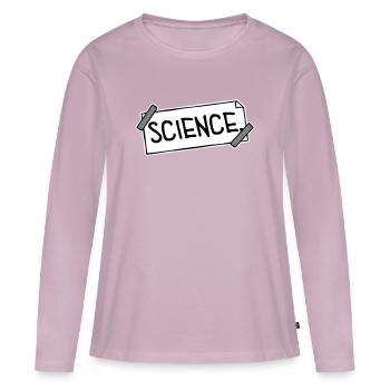 Déclaration scientifique : Déclaration sur l’éducation des nerds - T-shirt manches longues Premium bio Femme - rose poudré - Devant - Julia (174cm)