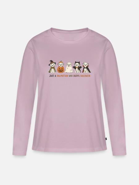 Dalmatiner-Halloween-Crew - Frauen Premium Bio Langarmshirt - Altrosa
