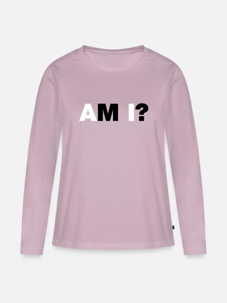 AM I? - Frauen Premium Bio Langarmshirt - Altrosa