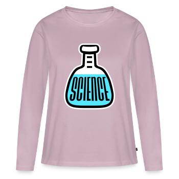Déclaration scientifique : Déclaration sur l’éducation des nerds - T-shirt manches longues Premium bio Femme - rose poudré - Devant - Julia (174cm)