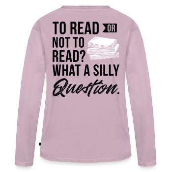 professeur - T-shirt manches longues Premium bio Femme - rose poudré - Dos - Julia (174cm)