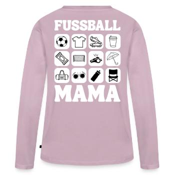 Fußball Mama Design - Frauen Premium Bio Langarmshirt - Altrosa - Hinten - Julia (174cm)