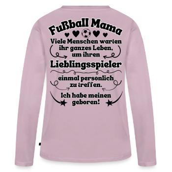 Soccer mom favorite player - Women's Premium Organic Long Sleeve Shirt - dusky pink - Back - Julia (174cm)
