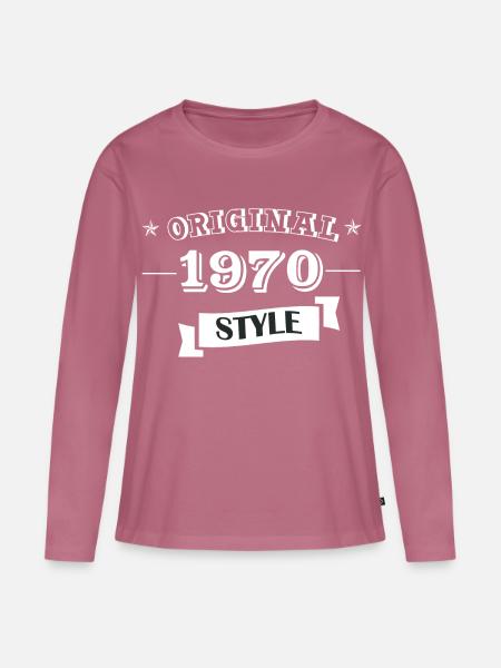 Original 1970 Style - Frauen Premium Bio Langarmshirt - Mauve
