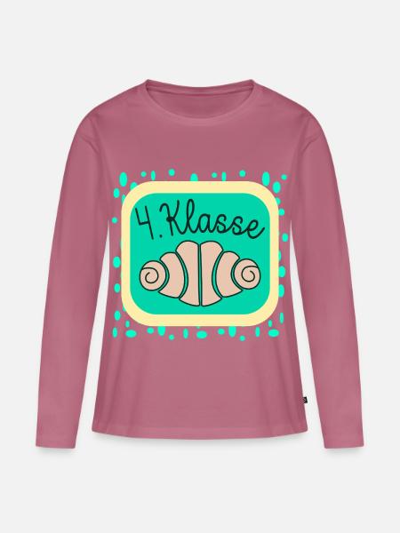 FRANZBRÖTCHEN VIERTKLÄSSLER 4. Klasse - Frauen Premium Bio Langarmshirt - Mauve