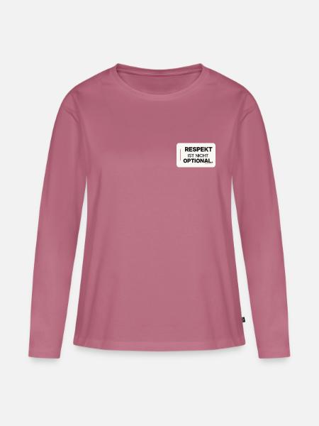 Respekt ist nicht optional - Frauen Premium Bio Langarmshirt - Mauve