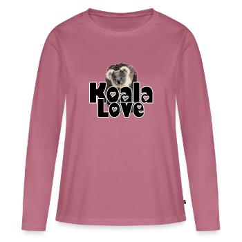 Koala Liebe Tier Tiere Australien Spruch - Frauen Premium Bio Langarmshirt - Mauve - Vorne - Julia (174cm)