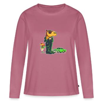 Kapybara-Geheimagent - Frauen Premium Bio Langarmshirt - Mauve - Vorne - Julia (174cm)