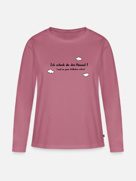 Ich schenk dir den Himmel - Frauen Premium Bio Langarmshirt - Mauve