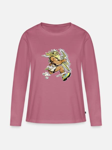 Zeus-Läufer - Frauen Premium Bio Langarmshirt - Mauve