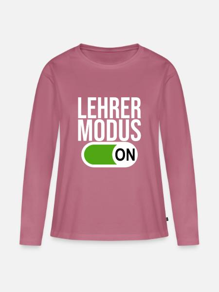 Lehrer Modus (weiß) - Frauen Premium Bio Langarmshirt - Mauve