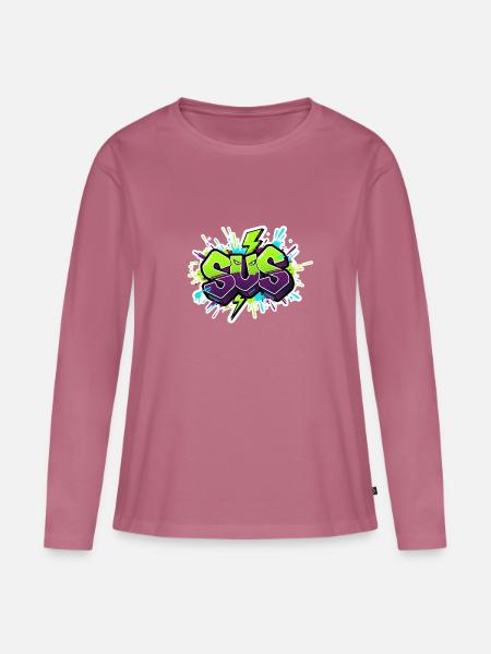 SUS Graffiti Neon Splash - Frauen Premium Bio Langarmshirt - Mauve