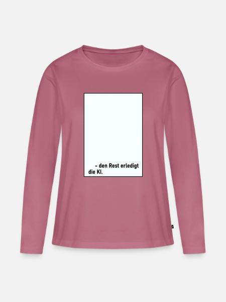 Rest KI - Frauen Premium Bio Langarmshirt - Mauve