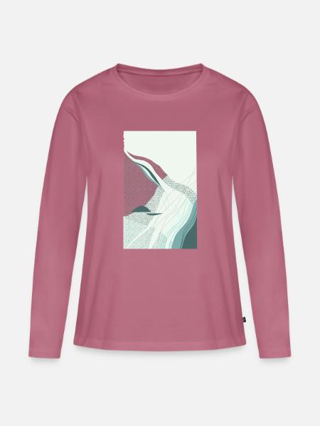 Fließende Strukturen - Frauen Premium Bio Langarmshirt - Mauve