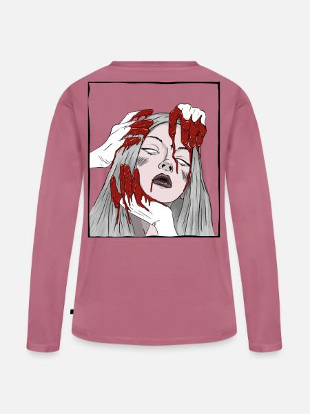 Hands on - Frauen Premium Bio Langarmshirt - Mauve