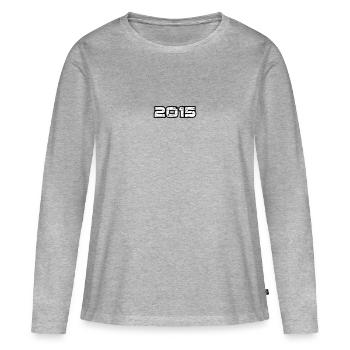2015 - Frauen Premium Bio Langarmshirt - Grau meliert - Vorne - Julia (174cm)