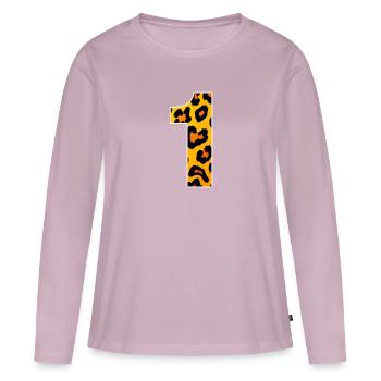 Leopard print yellow-orange - Women's Premium Organic Long Sleeve Shirt - dusky pink - Front - Julia (174cm)