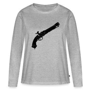Pirate pistol - Women's Premium Organic Long Sleeve Shirt - heather grey - Front - Julia (174cm)