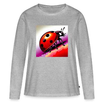 ladybird - Women's Premium Organic Long Sleeve Shirt - heather grey - Front - Julia (174cm)