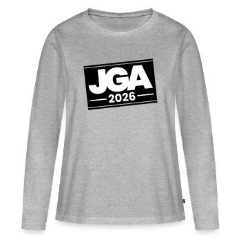 Jga 2026 Bachelor Party - Women's Premium Organic Long Sleeve Shirt - heather grey - Front - Julia (174cm)
