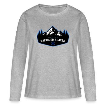 Djerdjer_Alayen_2 - T-shirt manches longues Premium bio Femme - gris chiné - Devant - Julia (174cm)