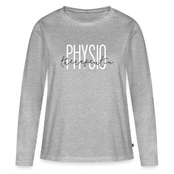 Stylish design for the physiotherapist - Women's Premium Organic Long Sleeve Shirt - heather grey - Front - Julia (174cm)