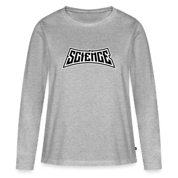 Déclaration scientifique : Déclaration sur l’éducation des nerds - T-shirt manches longues Premium bio Femme - gris chiné - Devant - Julia (174cm)