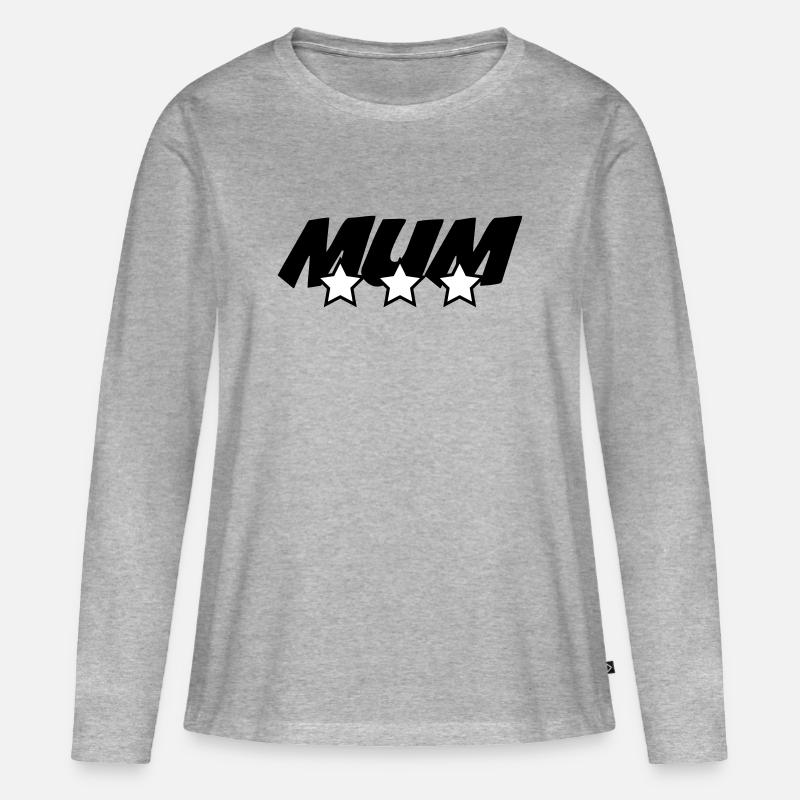 Beste Mama - Muttertag - Frauen Premium Bio Langarmshirt - Grau meliert