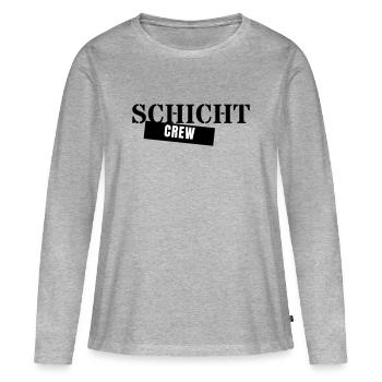 Shift Crew - Shift Work Colleagues Night Shift - Women's Premium Organic Long Sleeve Shirt - heather grey - Front - Julia (174cm)