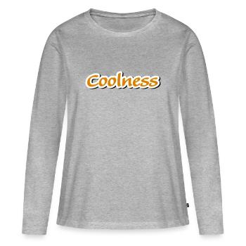 Allégation de fraîcheur Vectorgraphic - T-shirt manches longues Premium bio Femme - gris chiné - Devant - Julia (174cm)