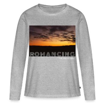 Romantic - Women's Premium Organic Long Sleeve Shirt - heather grey - Front - Julia (174cm)