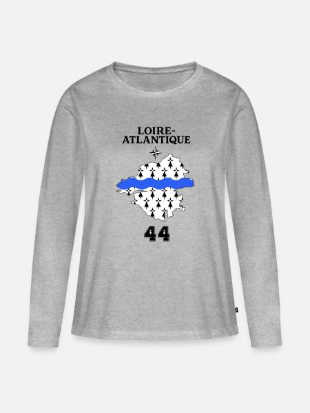 Loire Atlantique 44 - Women's Premium Organic Long Sleeve Shirt - heather grey