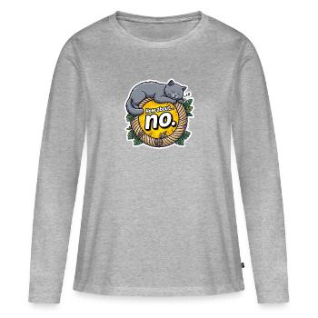 Bkh grau no - Frauen Premium Bio Langarmshirt - Grau meliert - Vorne - Julia (174cm)