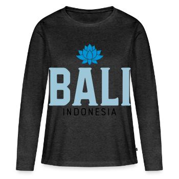 Bali - T-shirt manches longues Premium bio Femme - anthracite chiné - Devant - Julia (174cm)